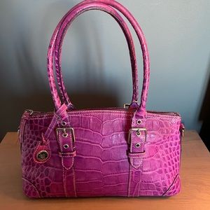Dooney & Bourke Orchid Alligator Nile Satchel